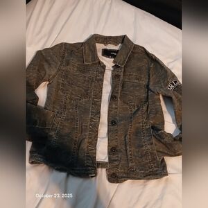 Women's Vintage Hurley Camouflage Denim Jacket